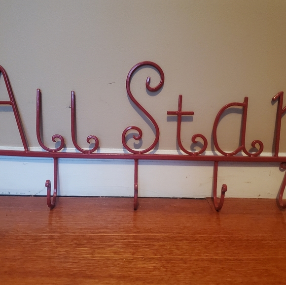 COPY - Allstar Red Iron Coat Rack | Red Allstar Iron Coat Rack with 5 hooks - Picture 4 of 5
